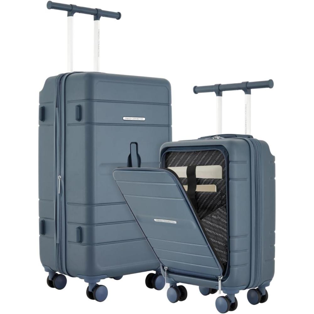 imageFrench Connection 2 Piece Trunk Luggage Set SageNavy
