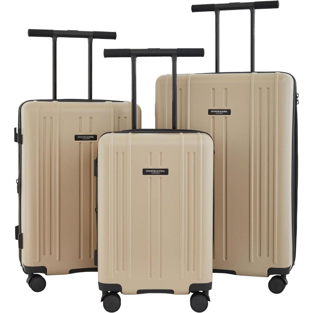 imageSCOTCH ampamp SODA Eindhoven WingOn Expandable Luggage Mystic Blue 3 Piece SetTravertine