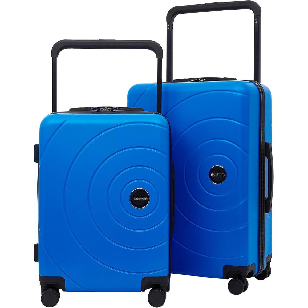 imageTravelers Club 2PC or 20quot Odyssey Luggage Set Blush 20quot CarryOnBlue