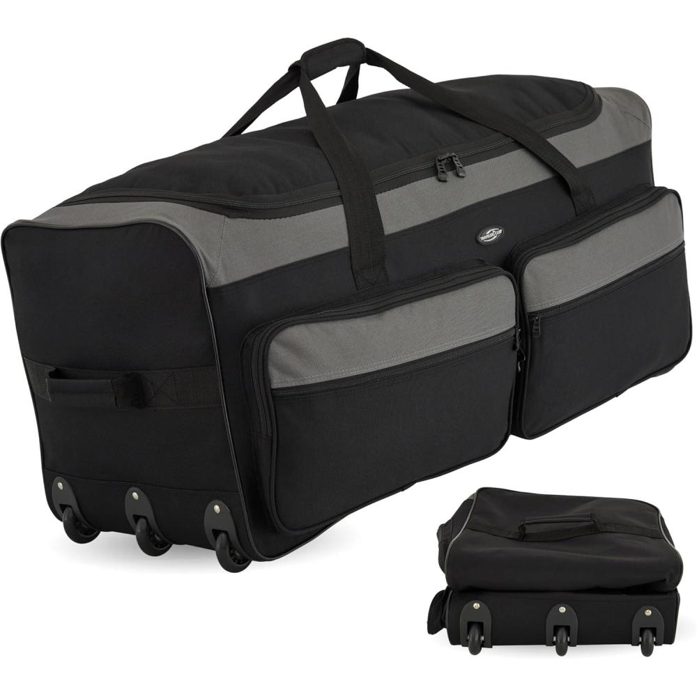 imageTravelers Club 36quot Asgard 3Wheel Rolling Duffel BagBlack