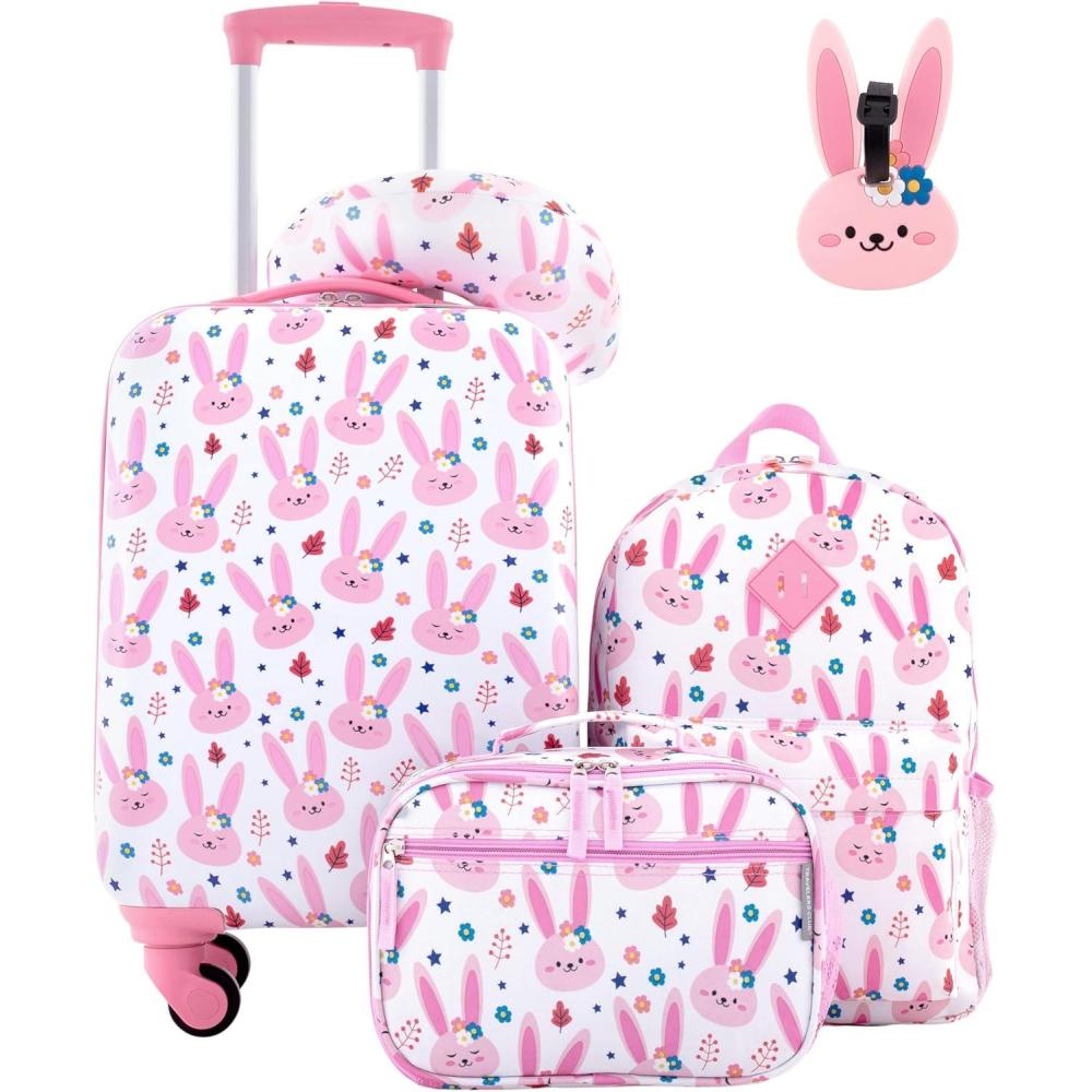 imageTravelers Club 5 Piece Kids Luggage Set BunnyBunny