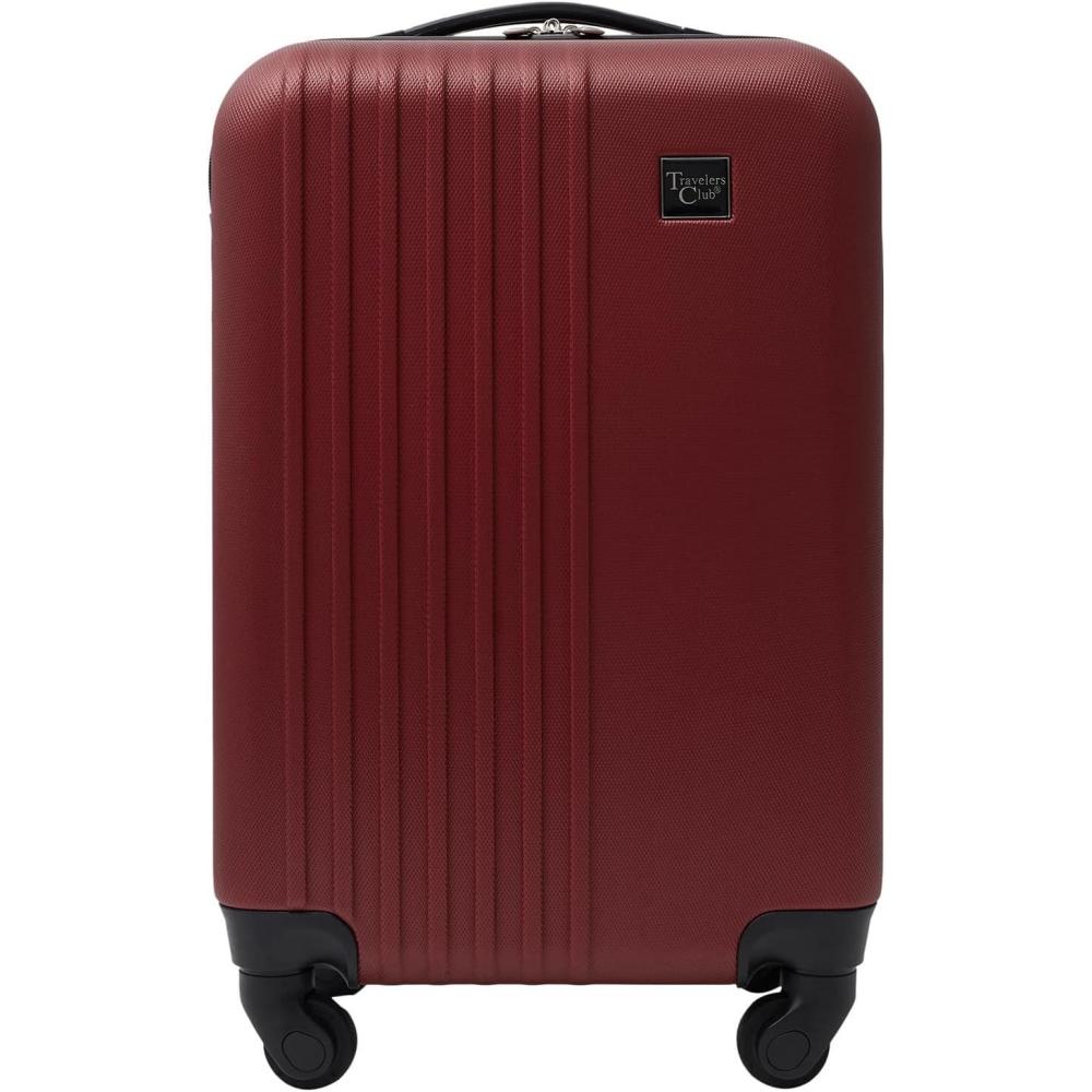 imageTravelers Club Cosmo Luggage Silver20 20InchRhubarb Red