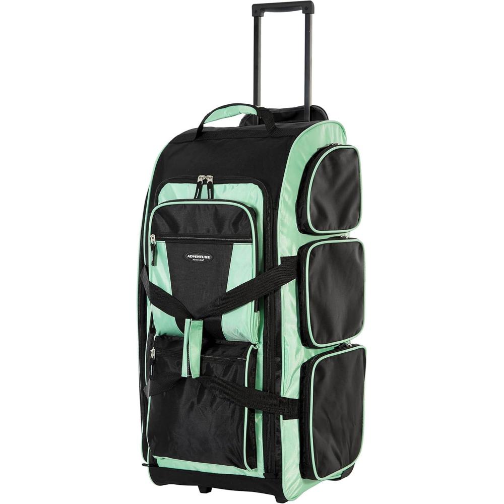 imageTravelers Club Xpedition 30 Inch MultiPocket Upright Rolling Duffel BagSeafoam