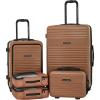 imageFrench Connection 5 Piece Mersai Luggage Travel Set CayenneWarm Truffle
