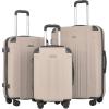 imageTravelers Club Chicago Plus Hardside Luggage Mauve 20quot CarryOnMushroom