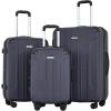 imageTravelers Club Chicago Plus Hardside Luggage Mauve 20quot CarryOnNavy