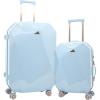 imagekensie Womens Shiny Diamond Hardside Spinner Luggage Sky Blue 2Piece Set 2028Sky Blue