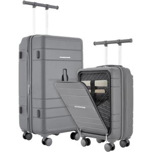 French Connection 2 Piece Trunk Luggage Set, Sage(Quiet Shade)