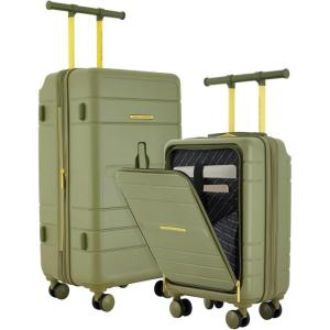French Connection 2 Piece Trunk Luggage Set, Sage(Sage)