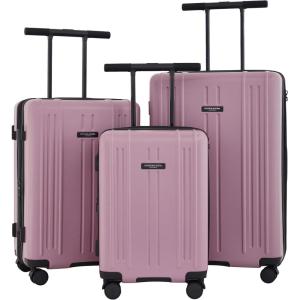 SCOTCH & SODA Eindhoven Wing-On Expandable Luggage, Mystic Blue, 3 Piece Set(Cadillac Pink)