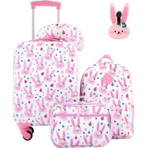 Travelers Club 5 Piece Kids’ Luggage Set, Bunny(Bunny)