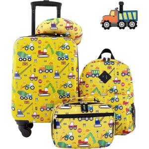 Travelers Club 5 Piece Kids’ Luggage Set, Bunny(Cars)
