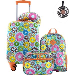 Travelers Club 5 Piece Kids’ Luggage Set, Bunny(Donut)