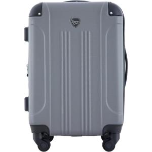 Travelers Club Chicago Hardside Expandable Spinner Luggage, Black, 20″ Carry-On(Charcoal)