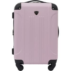 Travelers Club Chicago Hardside Expandable Spinner Luggage, Black, 20″ Carry-On(Lilac)