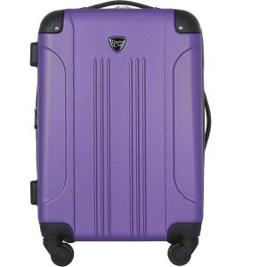 Travelers Club Chicago Hardside Expandable Spinner Luggage, Black, 20″ Carry-On(Purple)