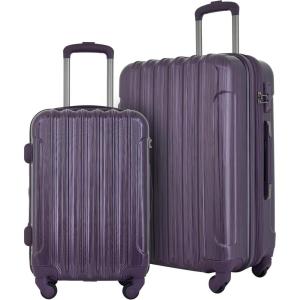 Travelers Club Seraphina Luggage Set, 3 Piece Set(Purple)