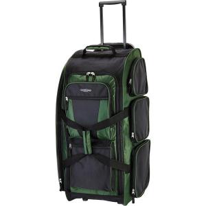 Travelers Club Xpedition 30 Inch Multi-Pocket Upright Rolling Duffel Bag(Forest Green)