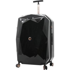 kensie Women’s Gemstone Luggage Set, Black, 2 Piece Set (28″/20″)(Black)