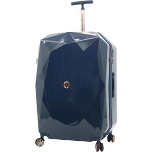 kensie Women’s Gemstone Luggage Set, Black, 2 Piece Set (28″/20″)(Midnight Blue)