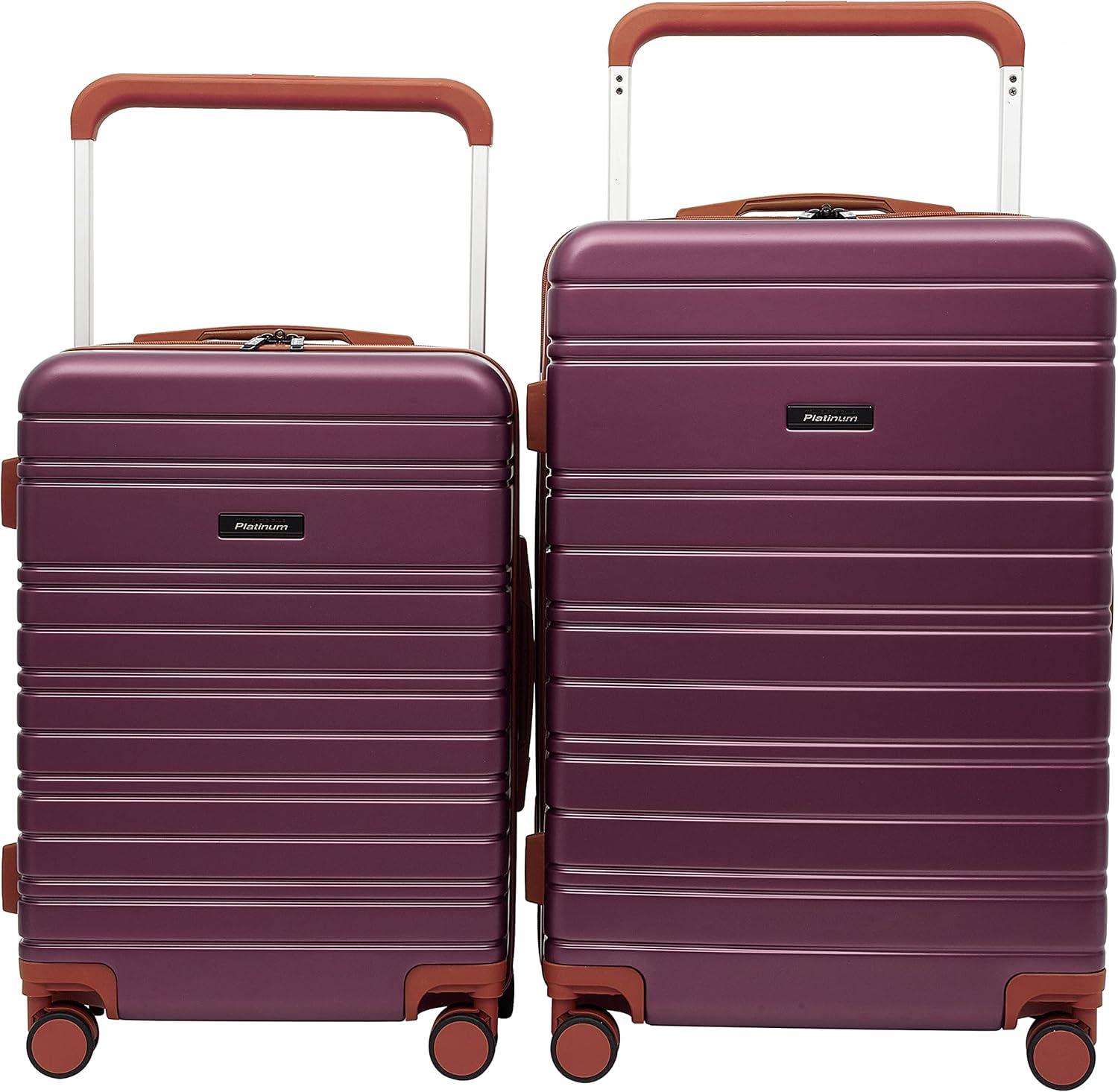 imageTravelers Club 2PC or 20quot Navigate Luggage Set Burgundy 2PC SetBurgundy