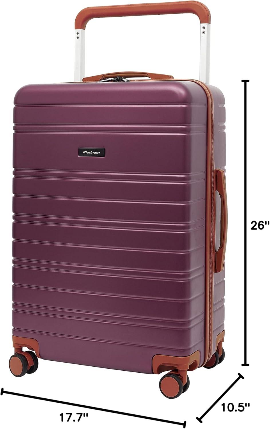 imageTravelers Club 2PC or 20quot Navigate Luggage Set Burgundy 2PC SetBurgundy