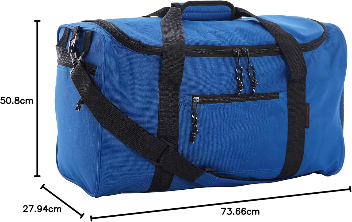 imageTravelers Club 6 Piece Orion Luggage and Travel Accessories Set BlackBlue